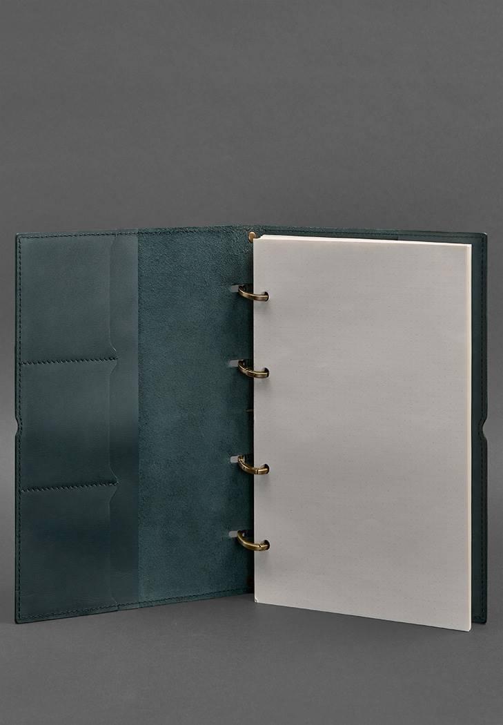 Блокнот шкіряний Софт-бук 9.0 Краст А4 на кільцях в м'якій обкладинці Зелений (A-027500) - фото 2 Блокнот шкіряний Софт-бук 9.0 Краст А4 на кільцях в м'якій обкладинці Зелений (A-027500) - фото 2