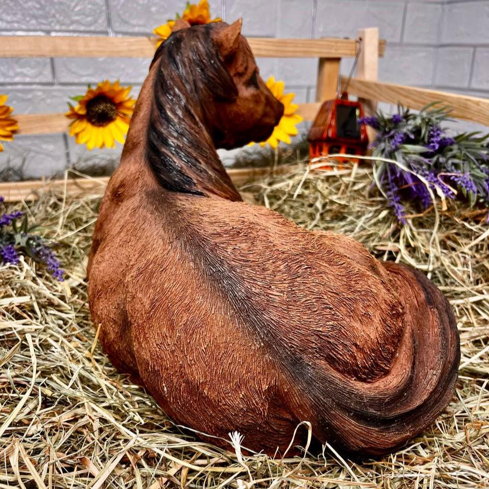 Садова фігура Конячка 41x28x25 см Коричневий (29614597) - фото 4 Садова фігура Конячка 41x28x25 см Коричневий (29614597) - фото 4