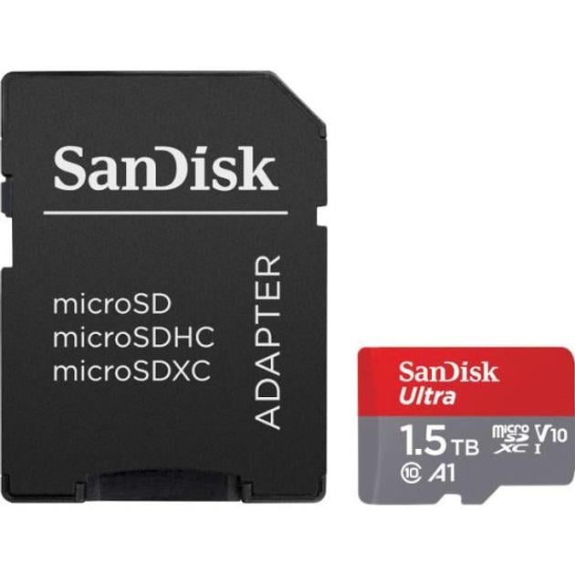Карта памяти SanDisk Ultra A1 1,5 Тб Class 10 с SD-адаптером (21264545)