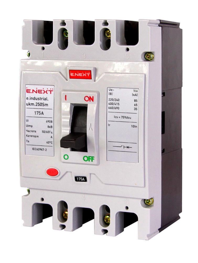 Автоматичний вимикач E.NEXT e.industrial.ukm.250Sm.175 3Р 175А 65кА (i0650015)