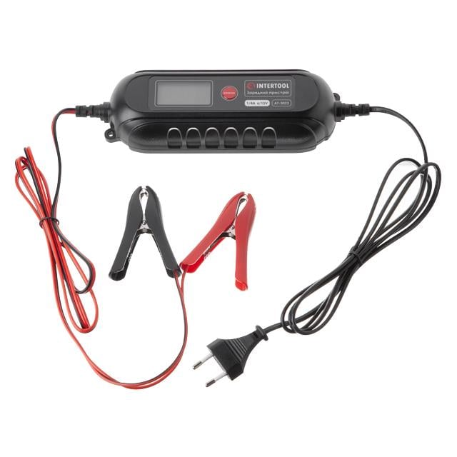 Зарядний пристрій Intertool 6/12 В 0,8/3,8 А 230 В 1,2-120 А/г (AT-3023) - фото 2 Зарядний пристрій Intertool 6/12 В 0,8/3,8 А 230 В 1,2-120 А/г (AT-3023) - фото 2