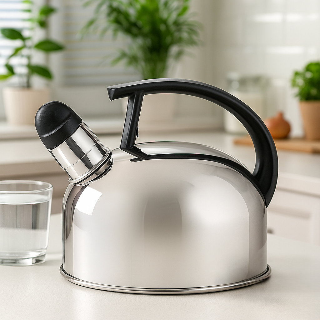 Чайник для плиты со свистком EdgeSteel нержавеющая сталь одинарное дно 1,5 л (03-MH-1762)