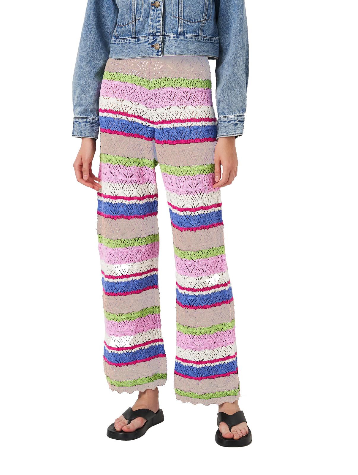 Брюки вязаные S Комбинированный (8894123wer)