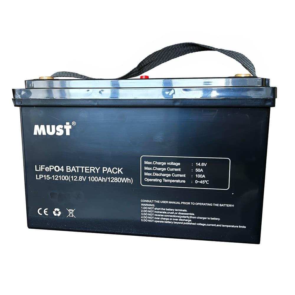 Аккумулятор литий-железо-фосфатный MUST LiFePO4 LP1500-12100 12V 100Ah