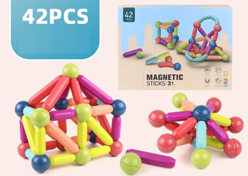 Конструктор дитячий магнітний 3D Magnetic Sticks, що розвиває 42 деталі (23417763) - фото 4 Конструктор дитячий магнітний 3D Magnetic Sticks, що розвиває 42 деталі (23417763) - фото 4