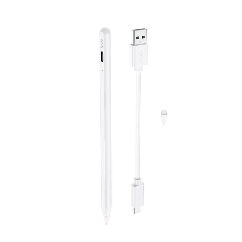 Стилус Hoco Smooth для сенсорних екранів series active anti-mistake touch capacitive pen for iPAD GM102 White (574198) - фото 3