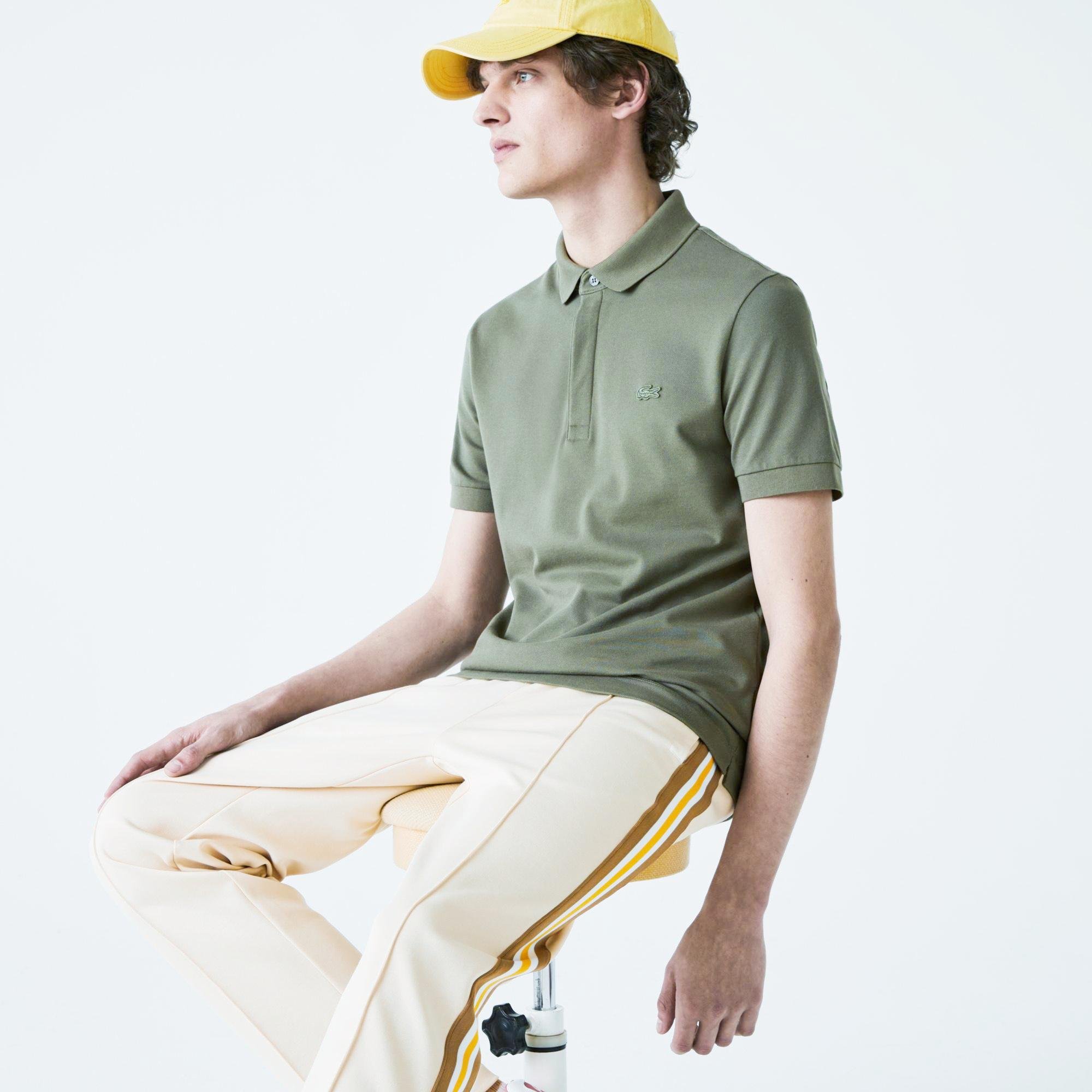 Поло мужское Lacoste Paris Polo 14088 L Khaki (17808430) - фото 3