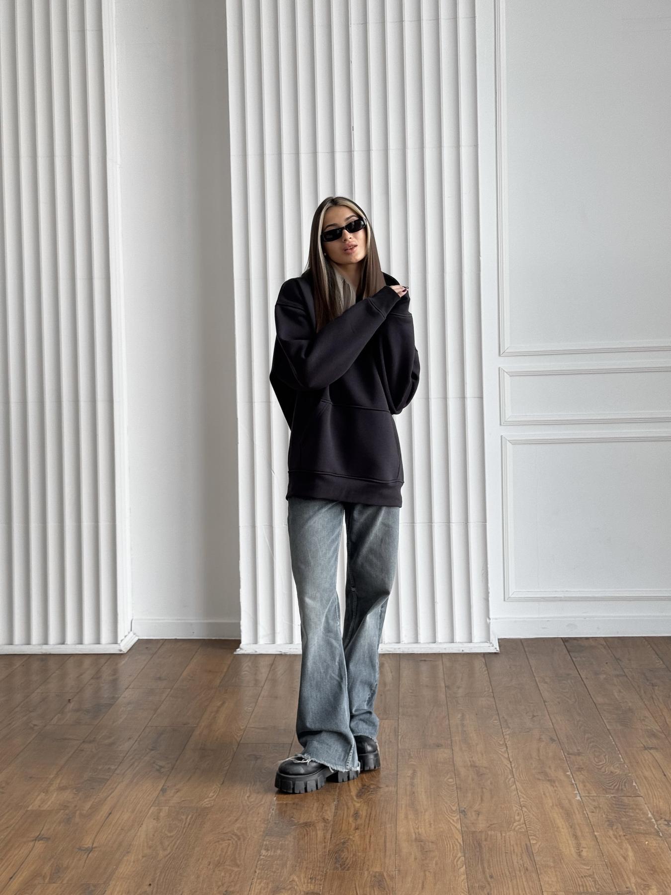 Кофта женская Over зимняя флисовая XL Графит (26320/1/5) - фото 2 Кофта женская Over зимняя флисовая XL Графит (26320/1/5) - фото 2