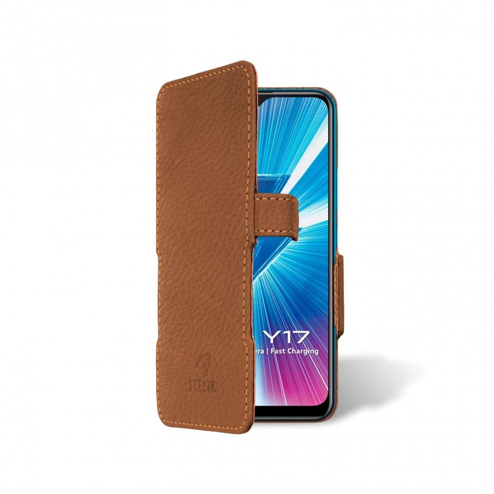 Чехол книжка Stenk Prime для Vivo Y17 Коричневый (63683)
