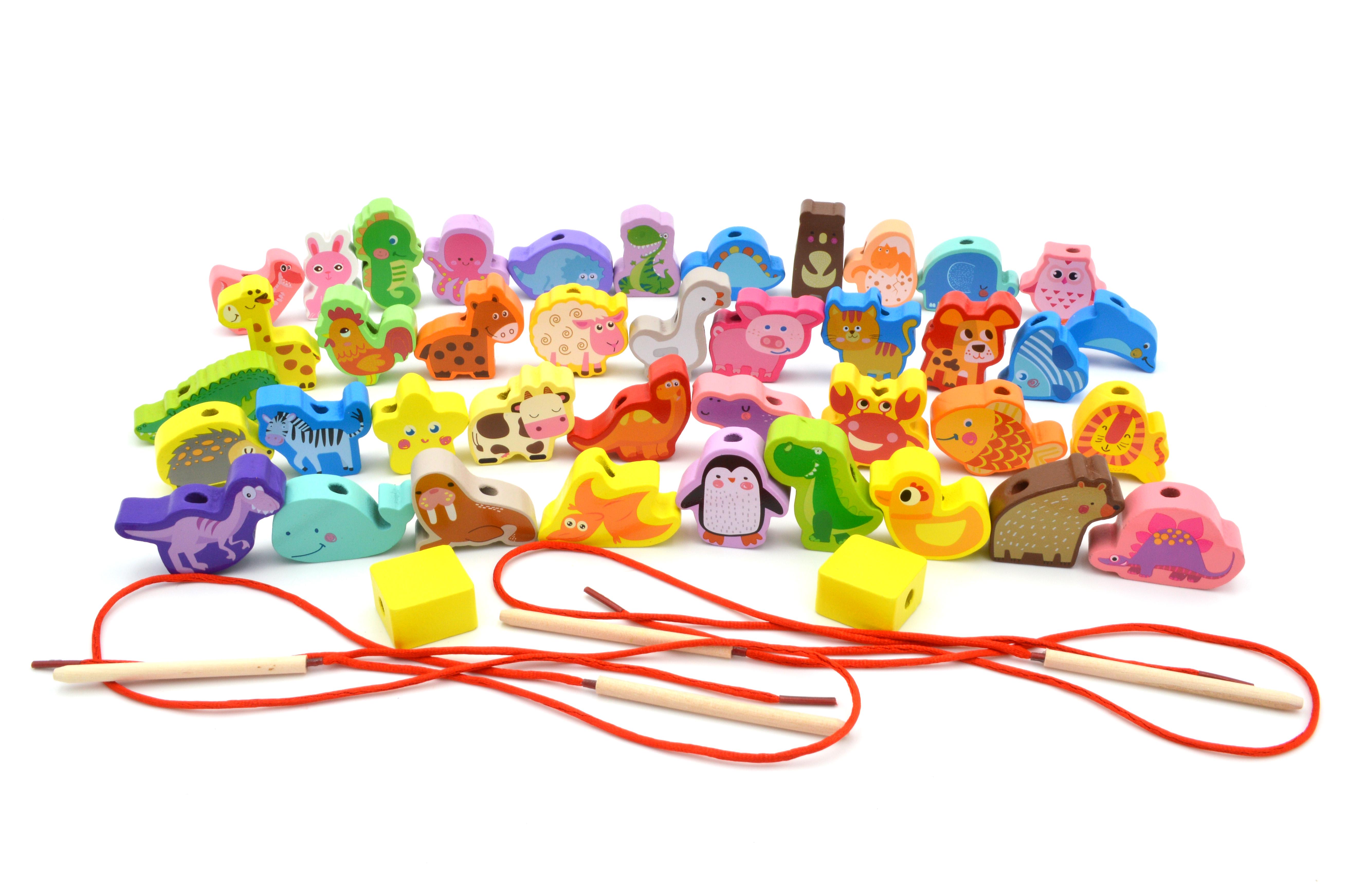 Шнурівка дерев'яна тварини (74439)