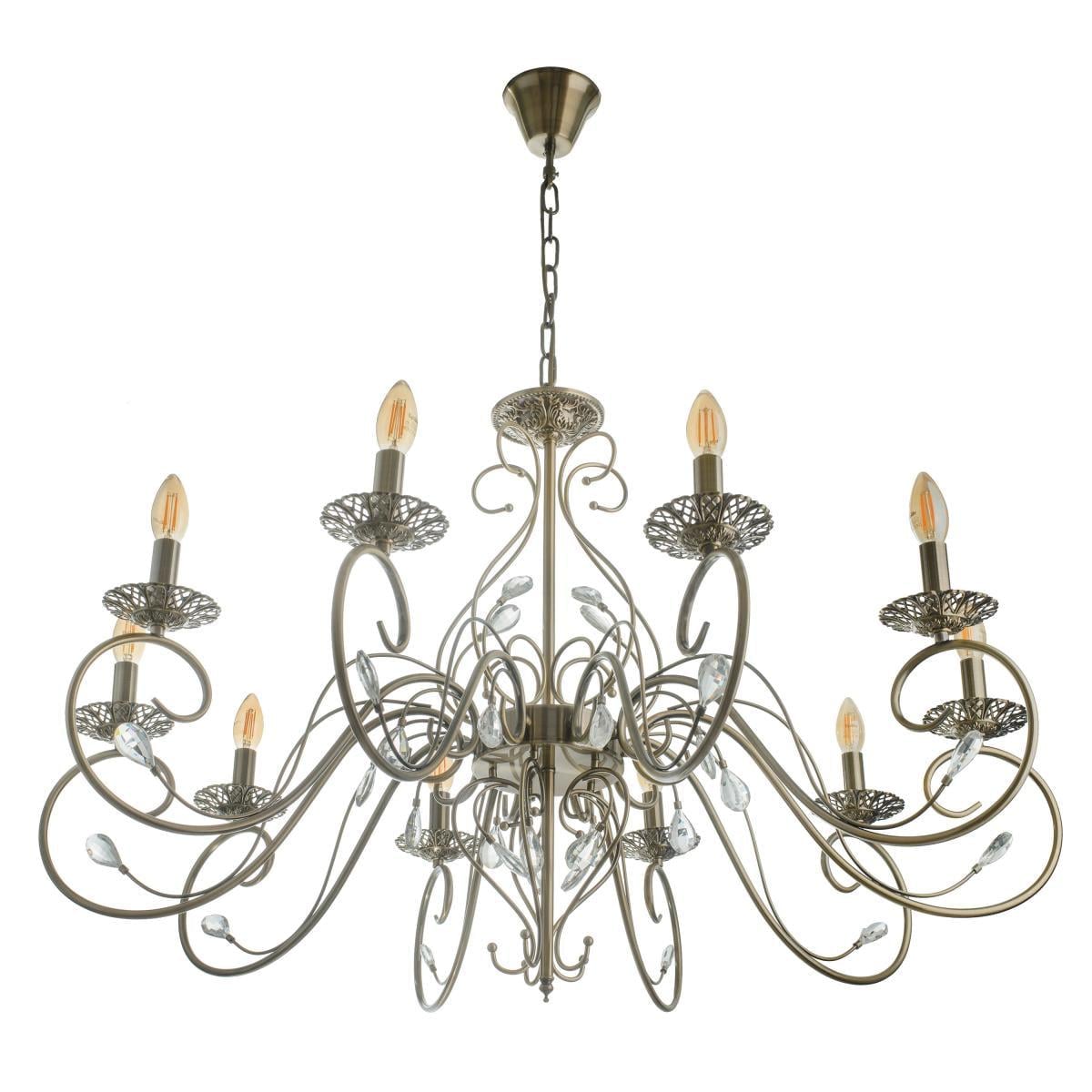 Люстра підвісна Brille BCL-732S/10 E14 AB свічка кована Люстра підвісна Brille BCL-732S/10 E14 AB свічка кована