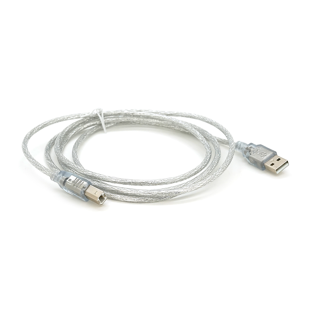 Кабель USB 2,0 AM/BM для подключения устройств 1,8 м Прозрачный (YUT_V10287)