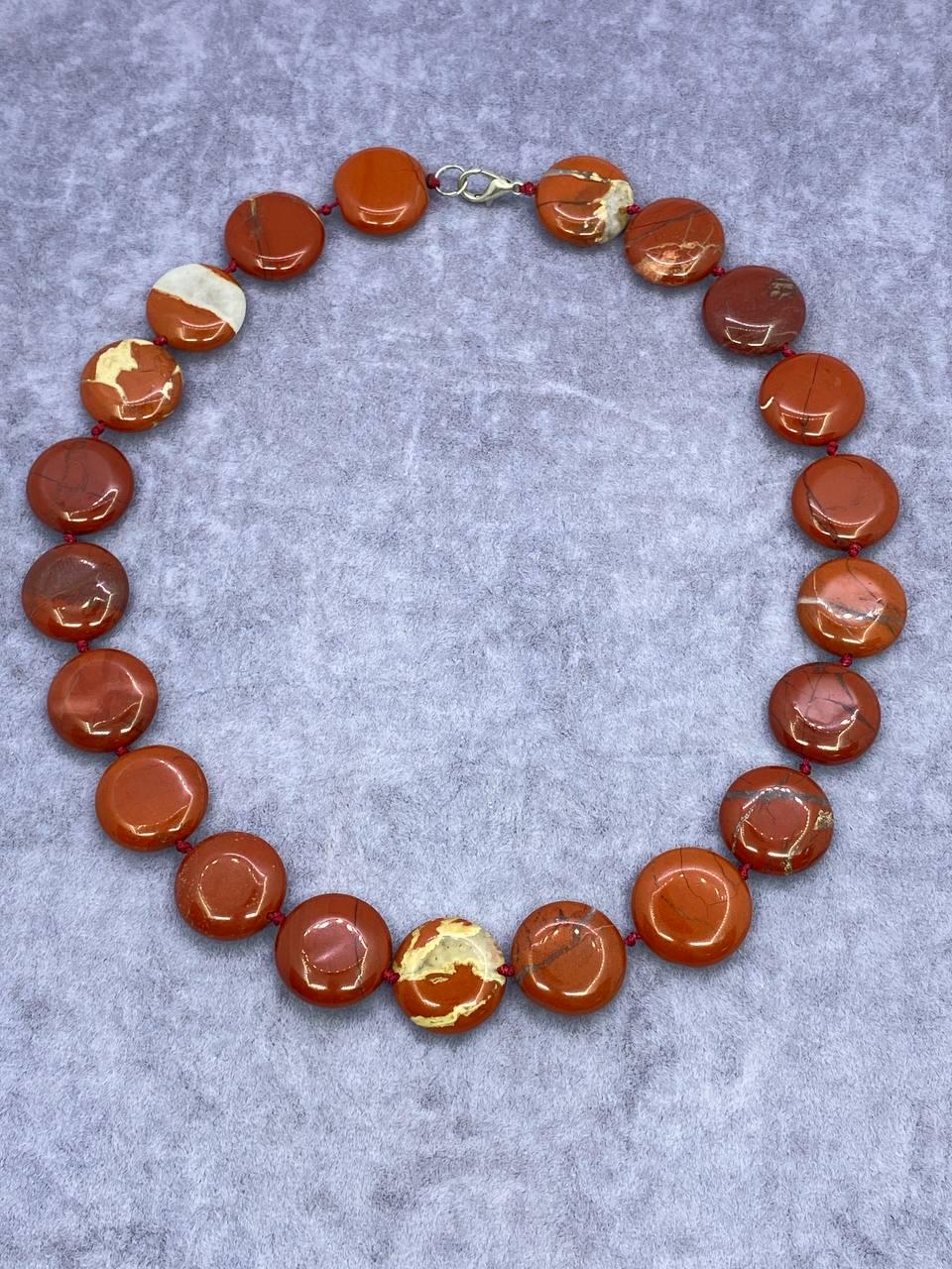 Бусы яшма 46 см 20 мм Коричневый (1538)