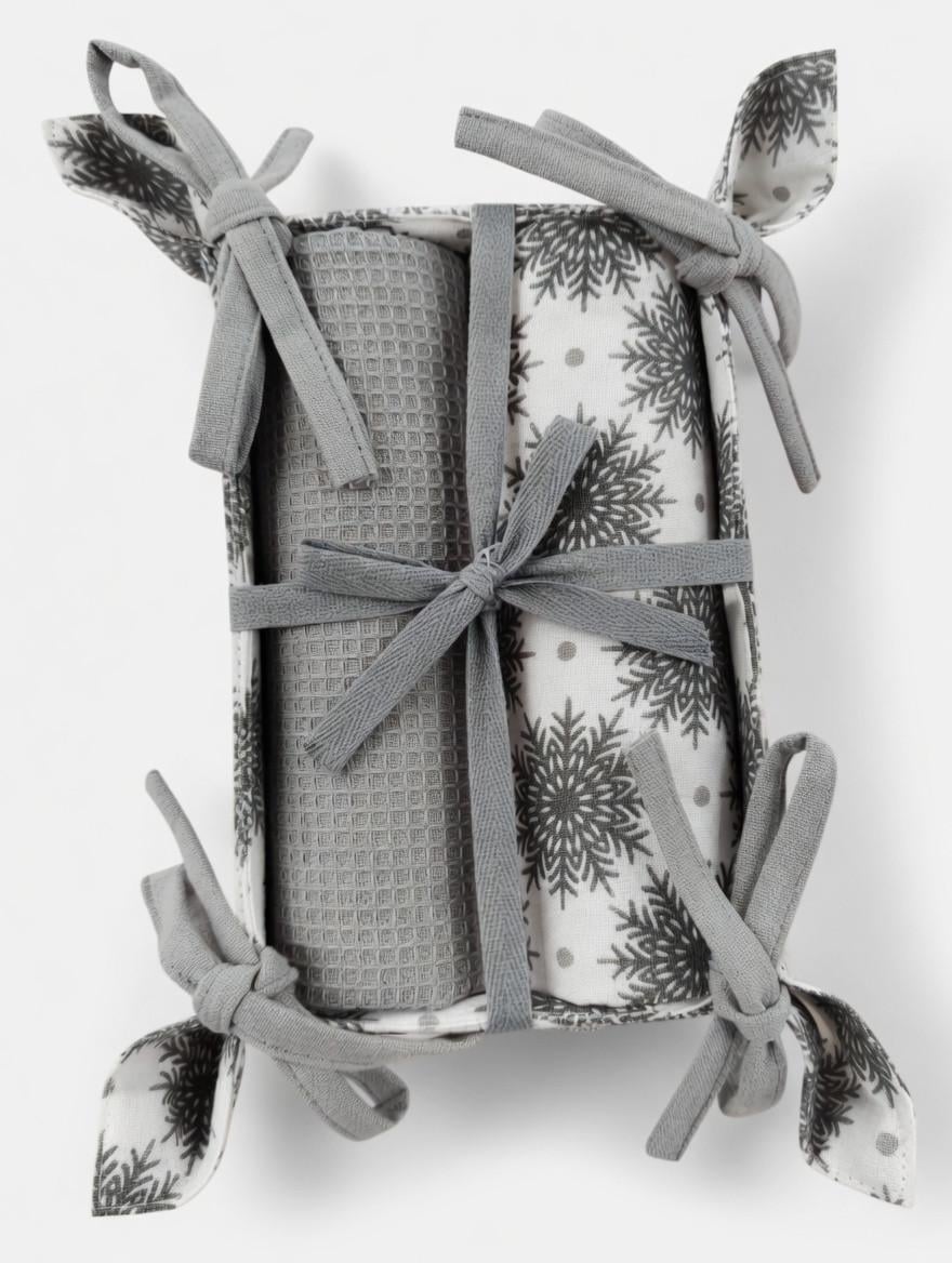 Набор кухонных полотенец хлопок SOHO Snow Grey 40х60 см 170 г/м2 2 шт. (BS 45561/1)