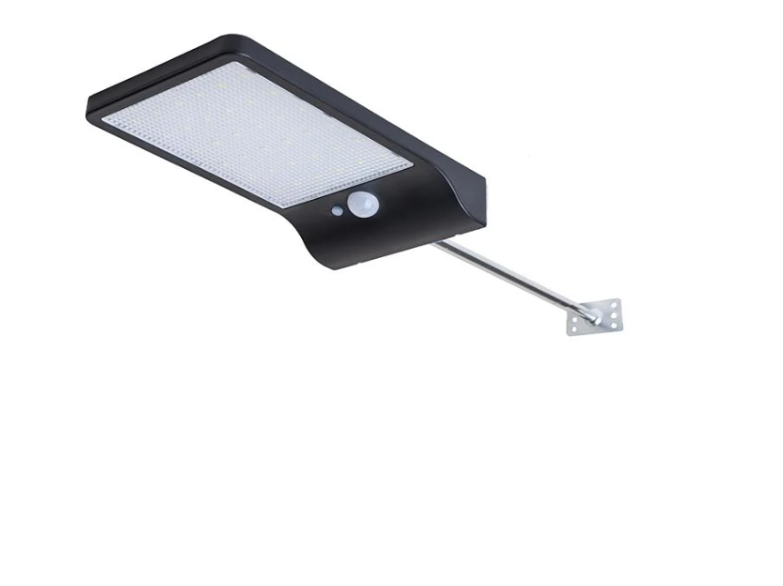 Прожектор вуличний світлодіодний автономний Levistella 914T1617 BK на сонячній батареї з датчиком руху Чорний