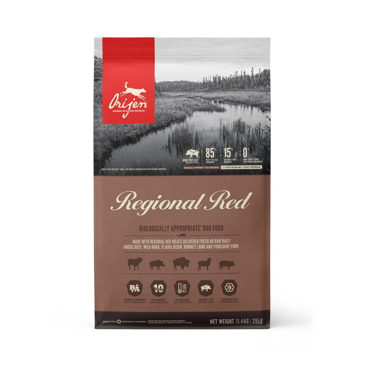 Корм беззерновой с телятиной Orijen Regional Red Dog для собак всех пород 11,4 кг (26401)