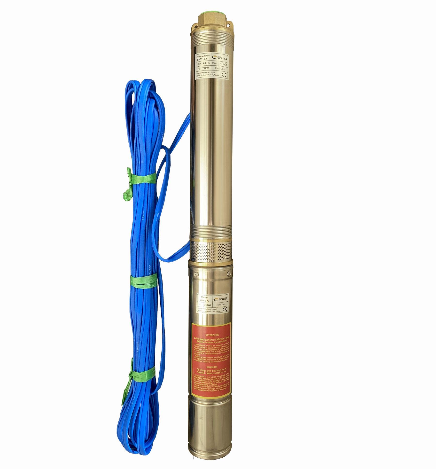 Насос скважинный OPTIMA 4 SDm 3/11 0,75 кВт 80 м