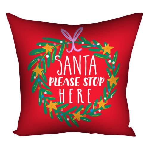 Подушка габардиновая с принтом Santa please stop here 40x40 см (4P_22NG055) Подушка габардиновая с принтом Santa please stop here 40x40 см (4P_22NG055)