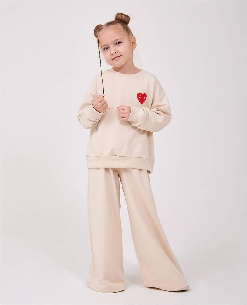 Комплект світшот та штани Smil 98 см Бежевий (117506)