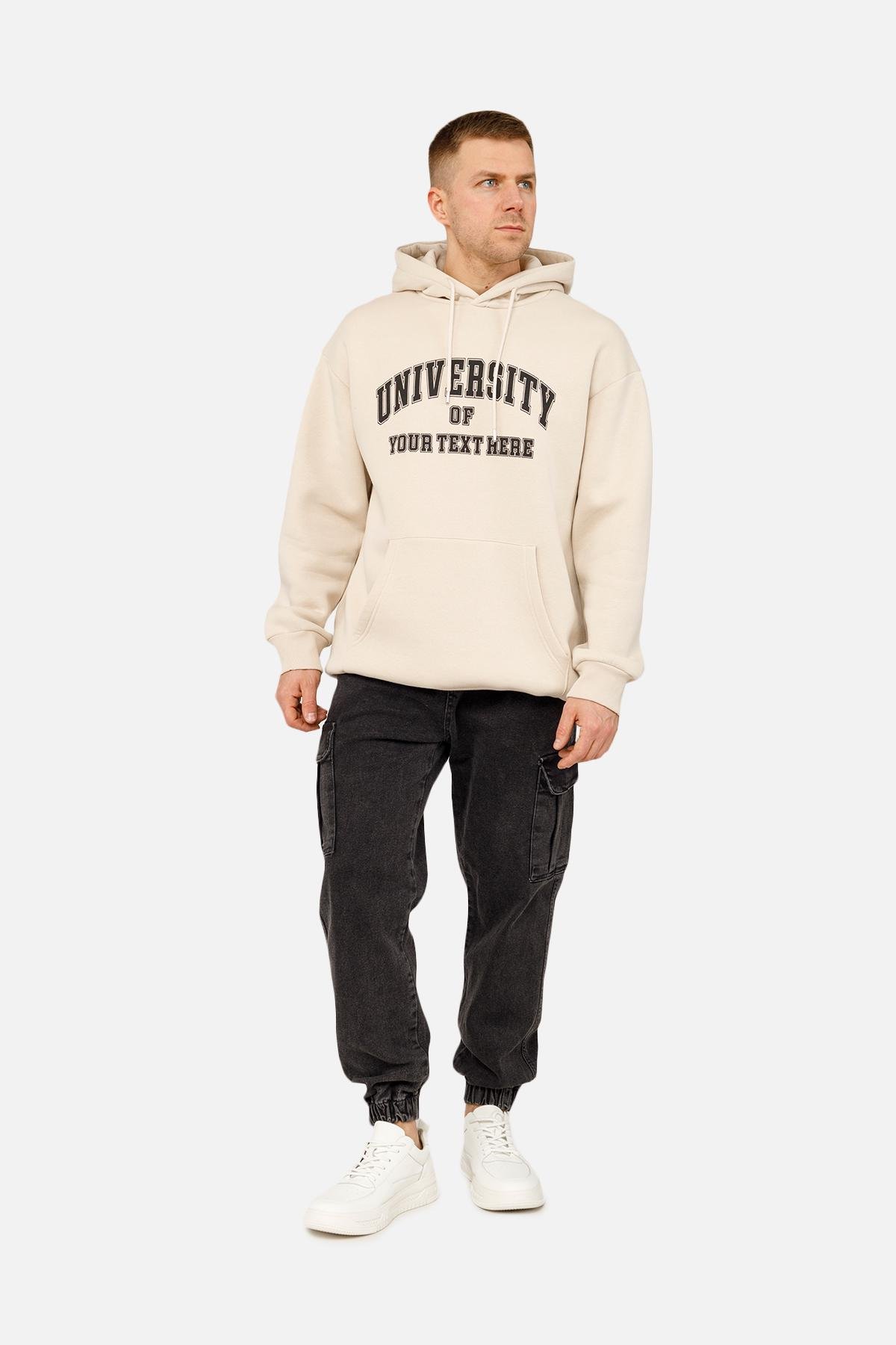 Худи мужское ЦБ-00262198 р. 54 Бежевый (SKT001026122)