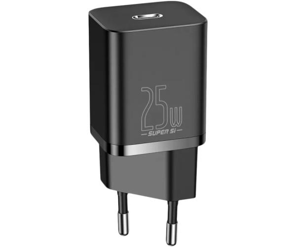 Устройство зарядное сетевое 1Type-C Baseus Super Si CCSP020101 25W Black