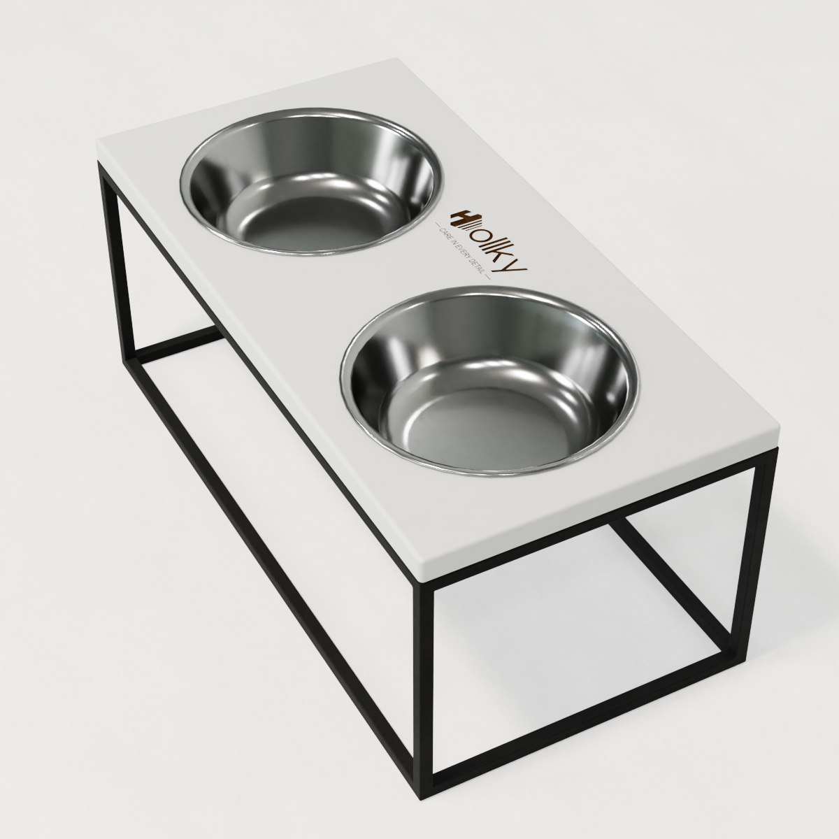 Миски на подставке для больших собак Hollky Base XL20 2х1,8 л (BXL20-522620-BLWH) - фото 6 Миски на подставке для больших собак Hollky Base XL20 2х1,8 л (BXL20-522620-BLWH) - фото 6