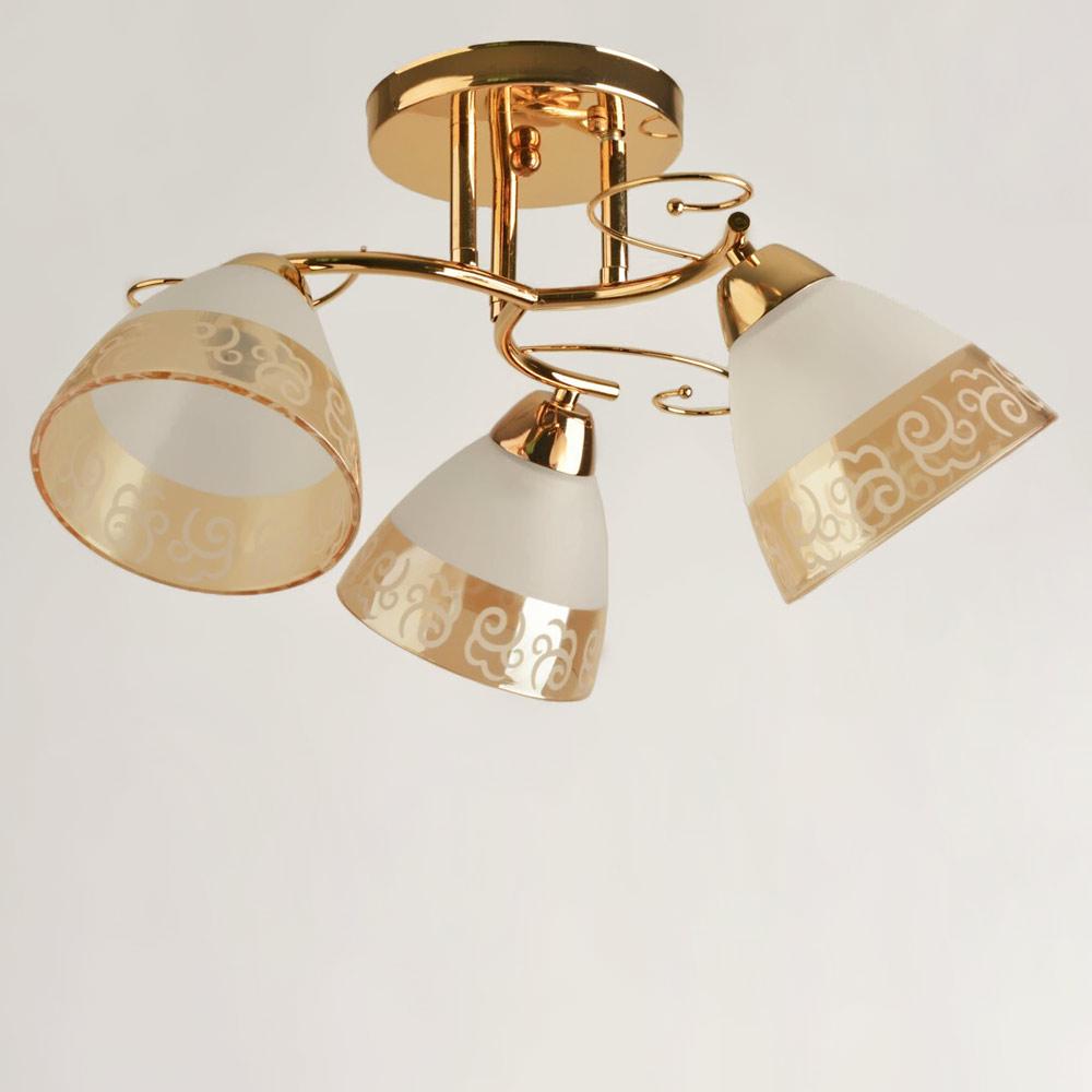 Люстра потолочная Lighthouse SRS-19859/3 FG Золотой/Черный/Белый/Янтарный