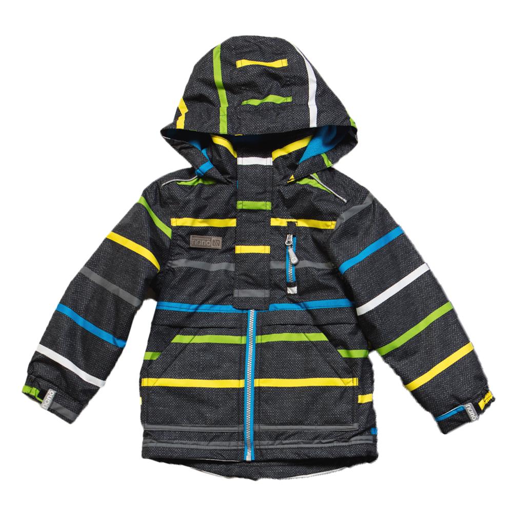 Куртка детская демисезонная Nano S17J257 для мальчика на флисе 106-116 см Графитовый (S17J257-DeepGrey-5)