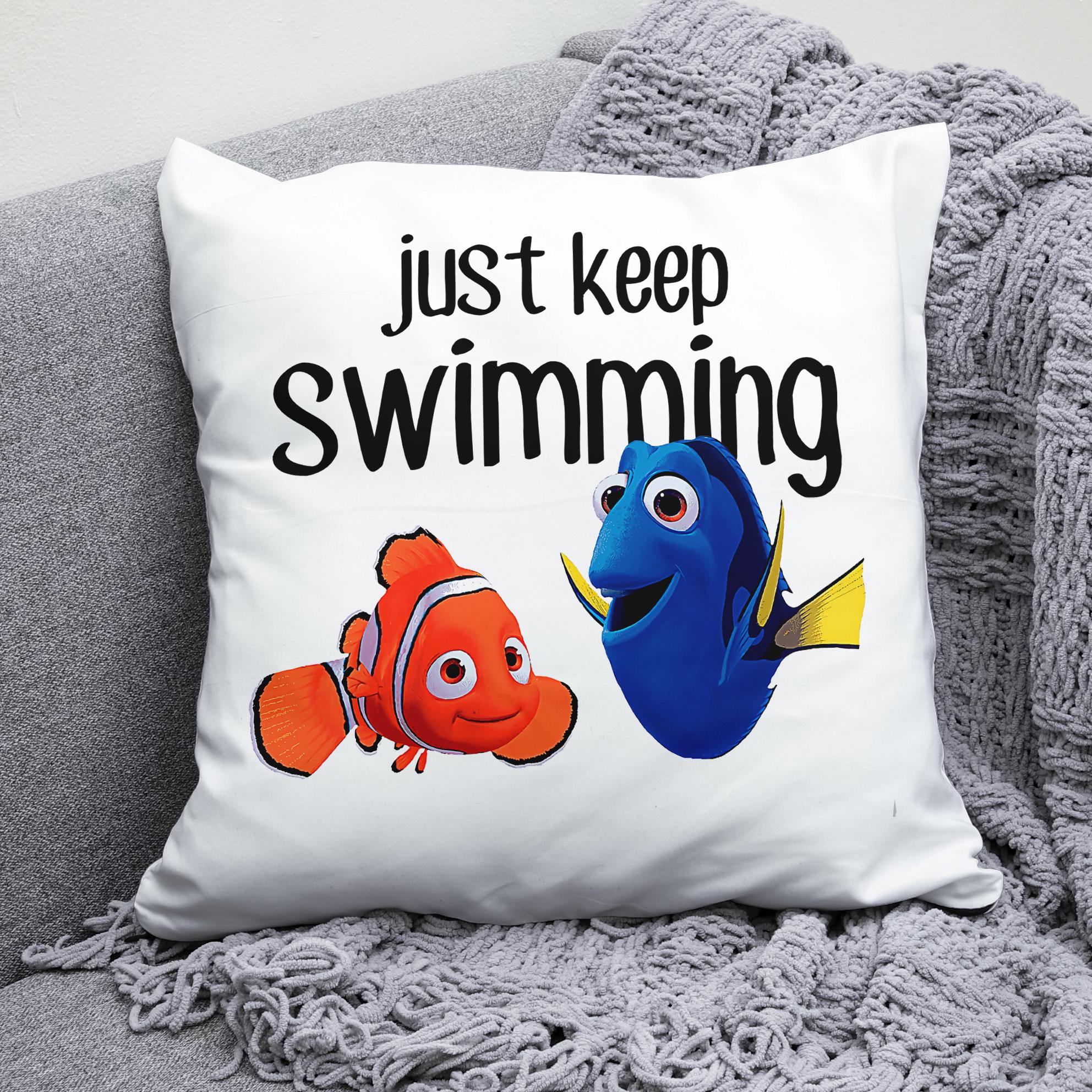 Плюшева подушка квадрат з принтом Finding Nemo