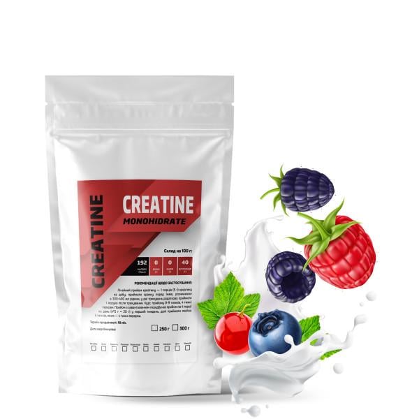 Креатин моногідрат Creatine Monohіdrate 99,9% на 50 порцій 250 г Лісові ягоди (21-125-cre-l250) Креатин моногідрат Creatine Monohіdrate 99,9% на 50 порцій 250 г Лісові ягоди (21-125-cre-l250)