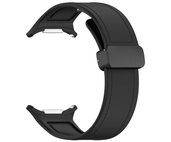 Ремінець Elegant leather Strap для Samsung Galaxy Watch Ultra з магнітною застібкою 47 мм Чорний Ремінець Elegant leather Strap для Samsung Galaxy Watch Ultra з магнітною застібкою 47 мм Чорний