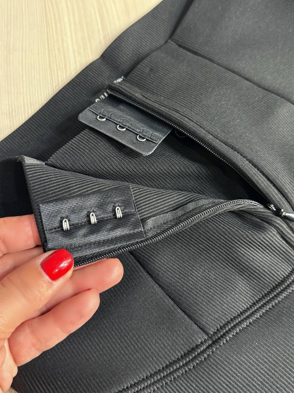 Лосины женские Kenalin 88-1 утепленные с корсетом на молнии в рубчик XS Черный (5362) - фото 5 Лосины женские Kenalin 88-1 утепленные с корсетом на молнии в рубчик XS Черный (5362) - фото 5