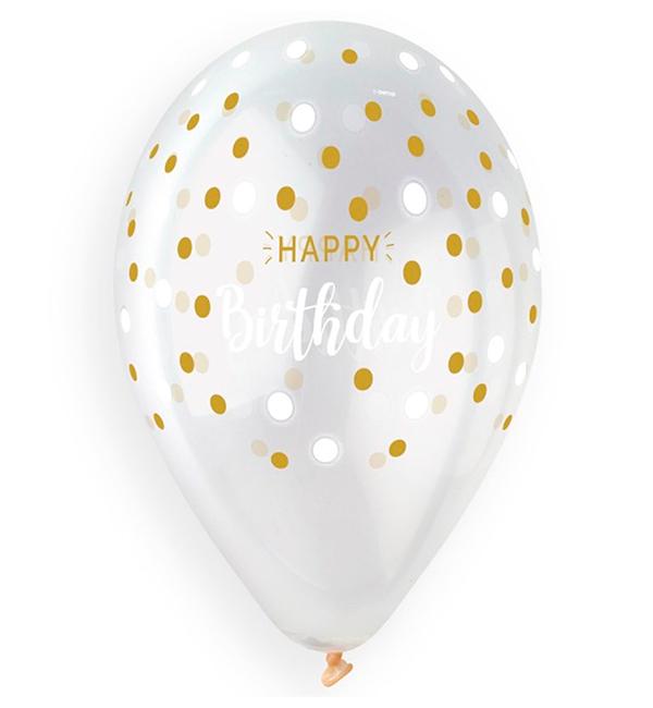 Воздушные шары HB confetti натуральный латекс 5 шт. Ø 33 см Воздушные шары HB confetti натуральный латекс 5 шт. Ø 33 см