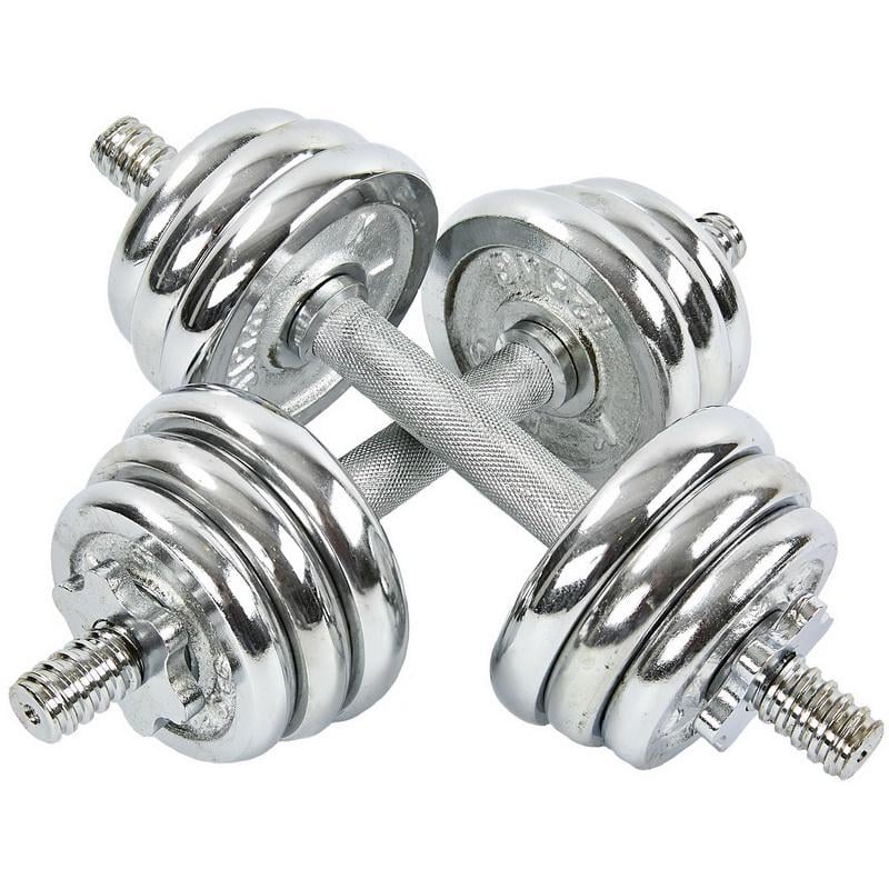 Гантели разборные Zelart KIS TA-8209-15 хромированные 2 шт. по 7,5 кг (DR002869) - фото 2 Гантели разборные Zelart KIS TA-8209-15 хромированные 2 шт. по 7,5 кг (DR002869) - фото 2