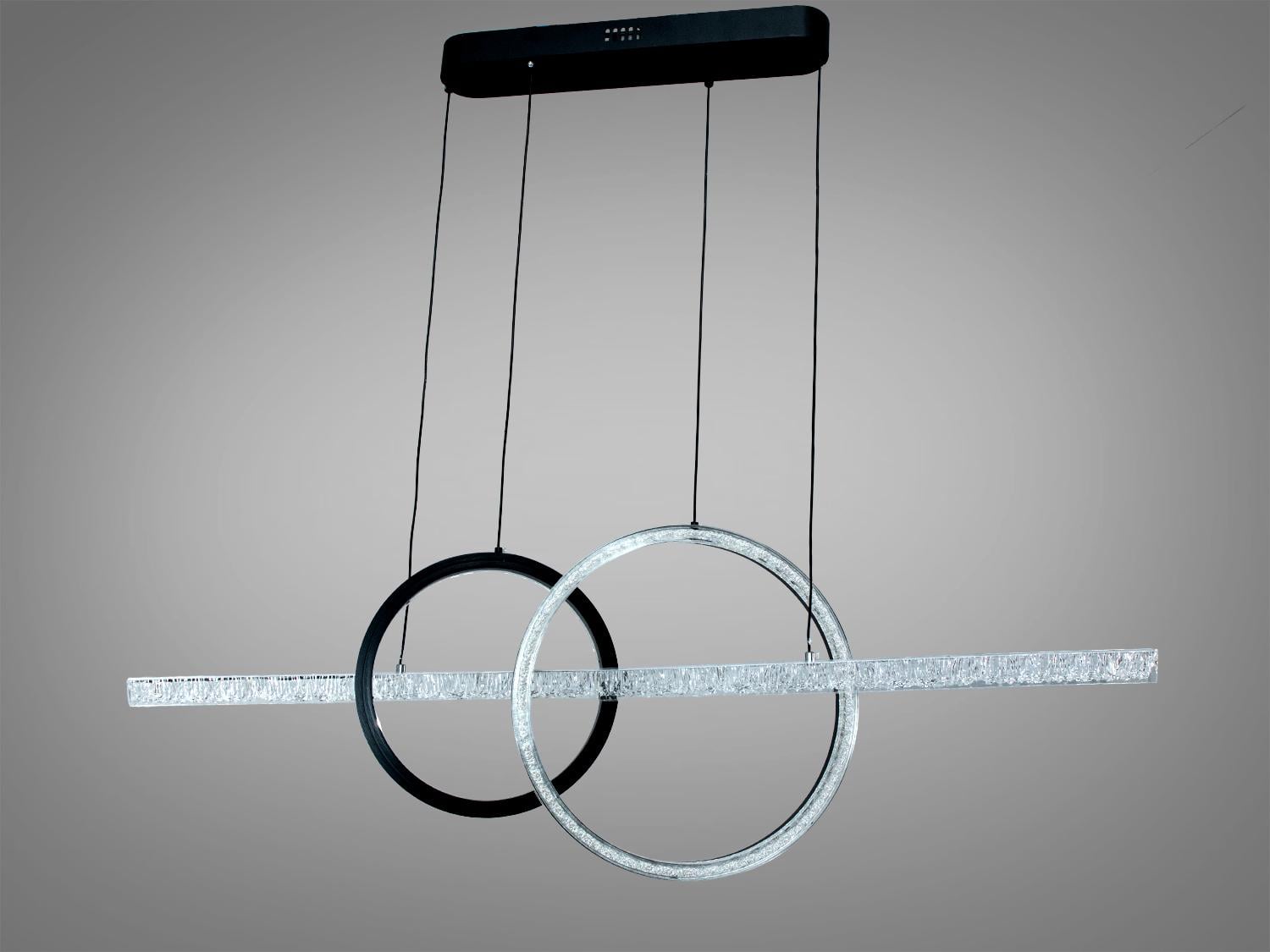 Подвес светодиодный два кольца 72 Вт Черный (1106/2+1BK)