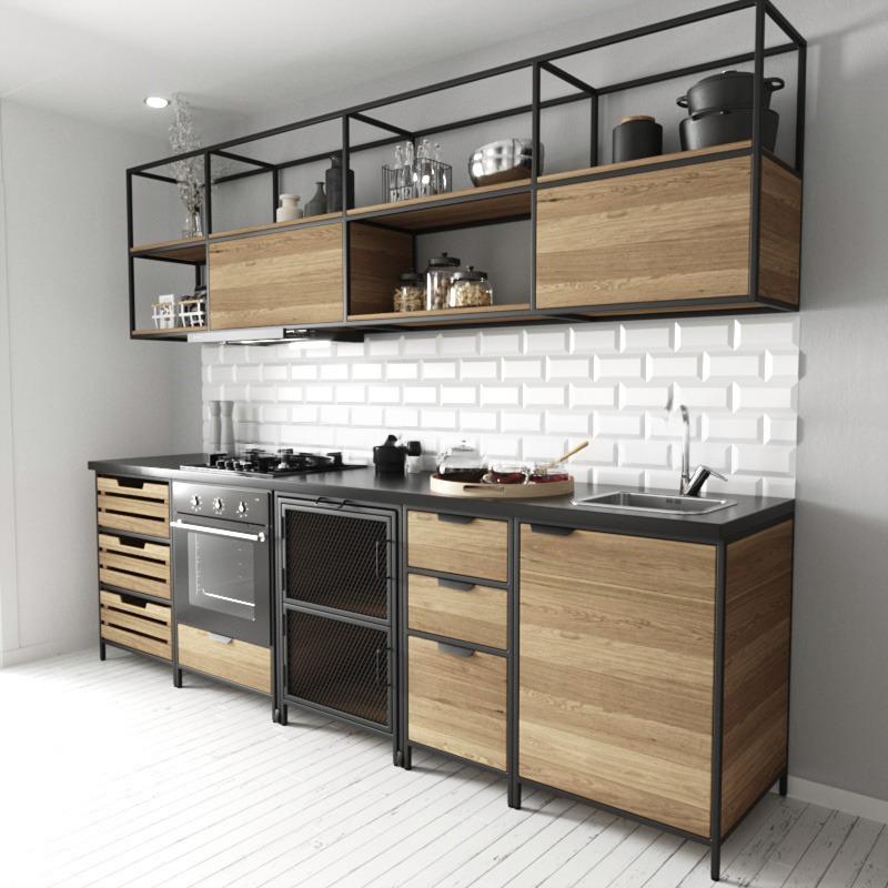 Кухня EcoLoft IN-2781 в стиле лофт (28435989)