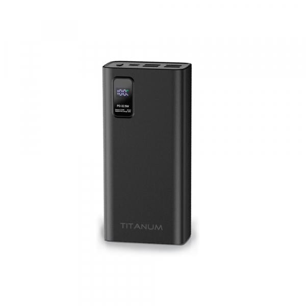 Павербанк TITANUM 30000 mAh 22,5 W Black (728S)