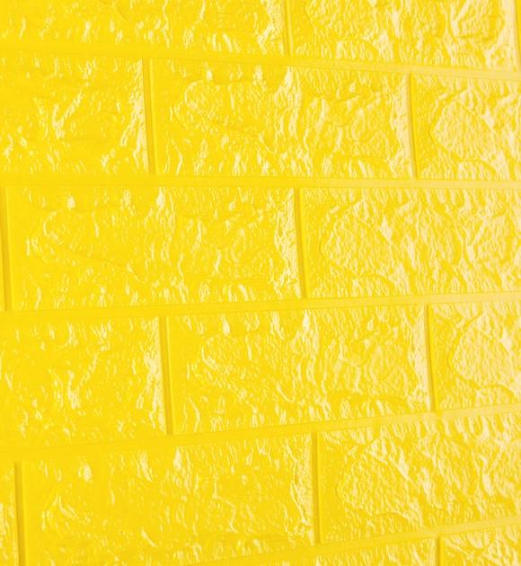 3D-панель самоклеюча декоративна під жовту лимонну цеглу 700x770x3 мм (BN3-026) - фото 1 3D-панель самоклеюча декоративна під жовту лимонну цеглу 700x770x3 мм (BN3-026) - фото 1