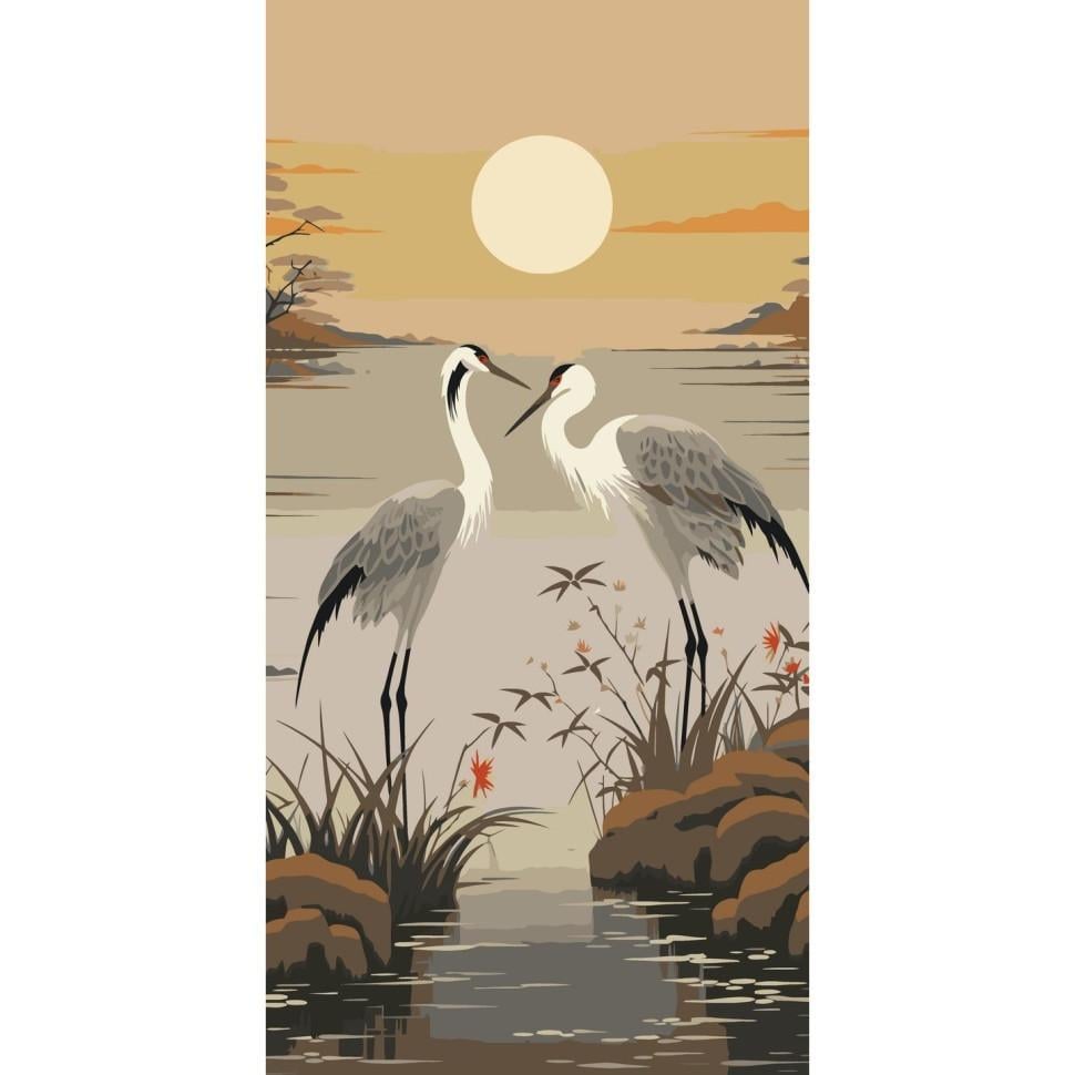 Картина по номерам ART CRAFT Серые журавли 40х80 см (11553-AC)