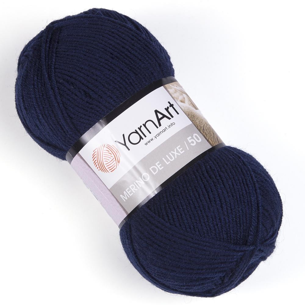 Пряжа YarnArt Merino De Luxe 583 Темно-синий (6070)