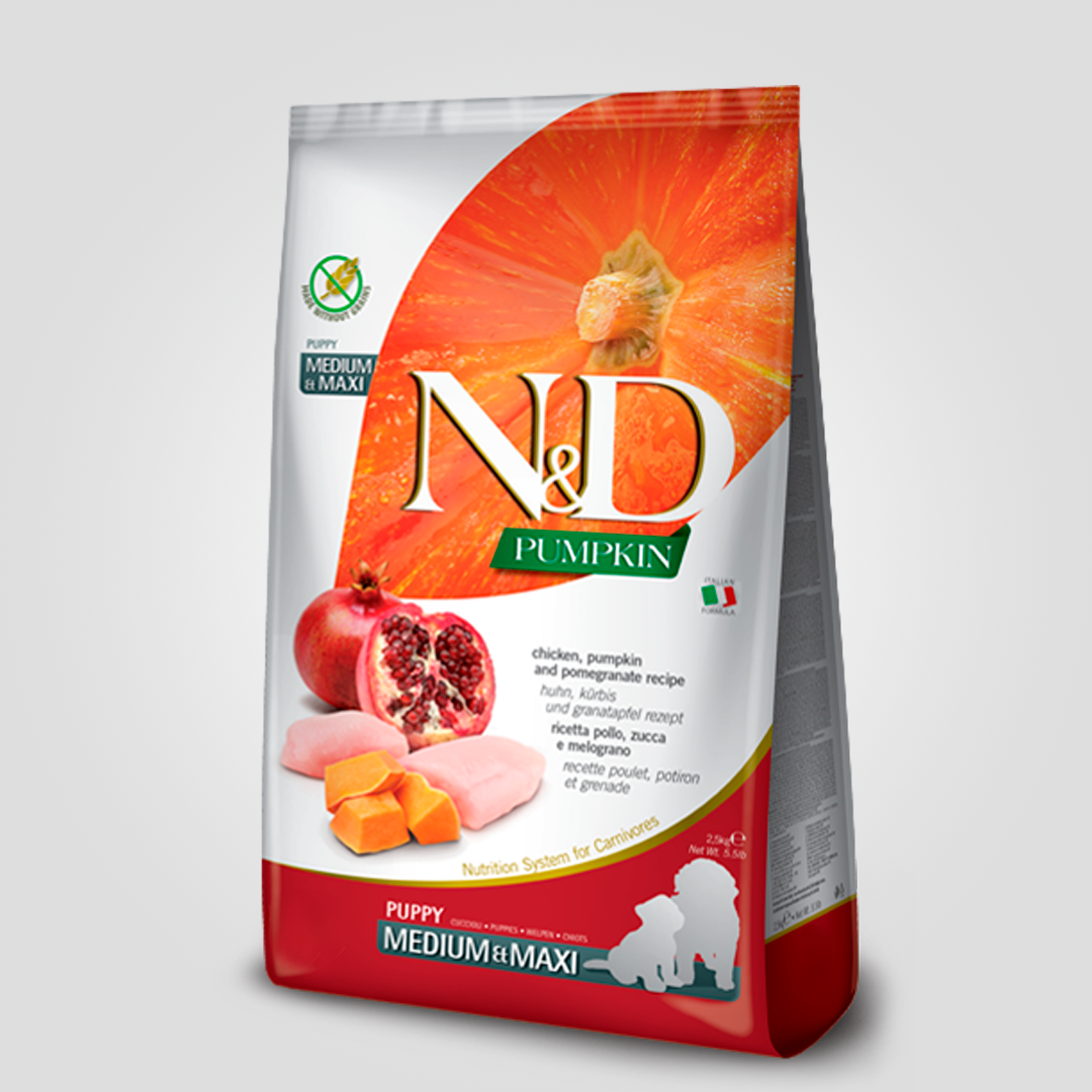 Корм сухой Farmina N&D Grain Free Pumpkin для щенков средних и крупных пород с курицей и гранатом 2,5 кг (20504171)