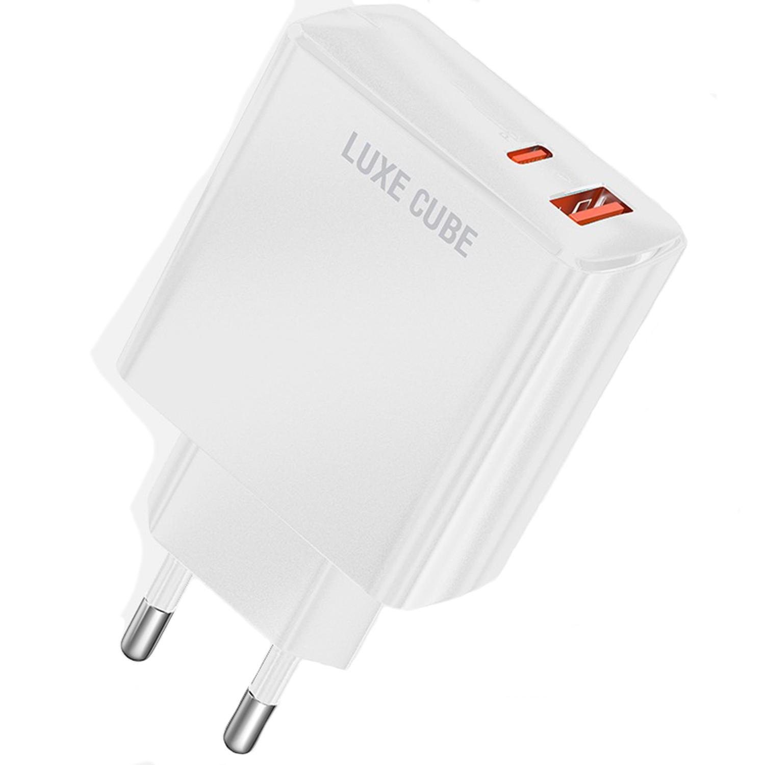 Зарядное устройство сетевое Luxe Cube 2USB 36W QC3.0+PD White (4120201336367)