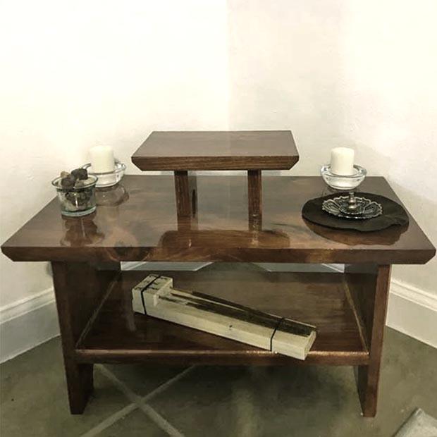 Вівтар для медитації з дерева Лутаріо Капучино (ЛАТ-016609) Вівтар для медитації з дерева Лутаріо Капучино (ЛАТ-016609)