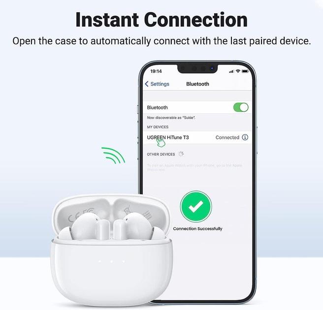 Навушники Ugreen HiTune T3 ANC з активним шупомодавленням White - фото 3
