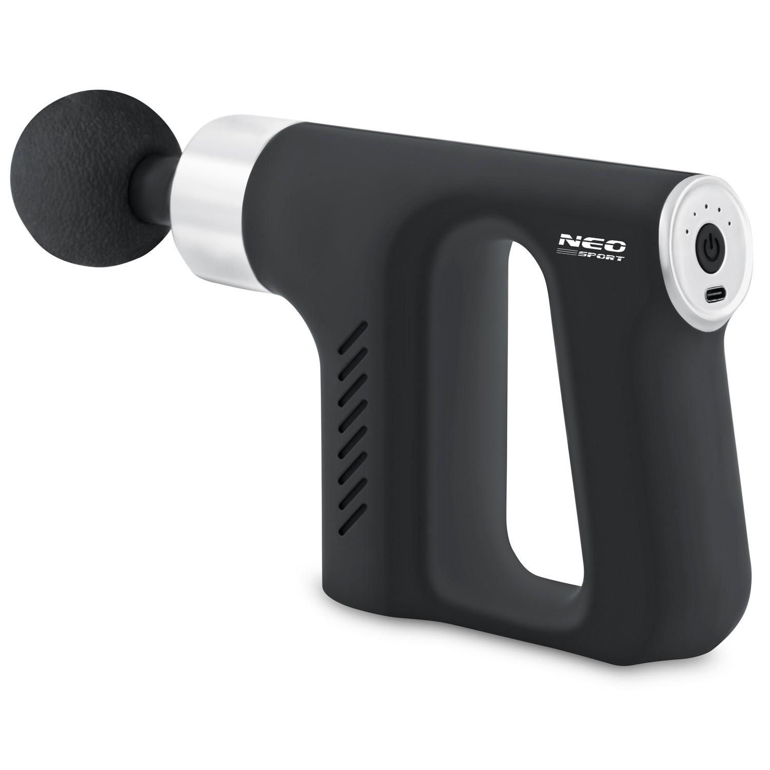 Масажний пістолет багатофункціональний NEO-SPORT NS-502 5 насадок Чорний (429835) - фото 4 Масажний пістолет багатофункціональний NEO-SPORT NS-502 5 насадок Чорний (429835) - фото 4