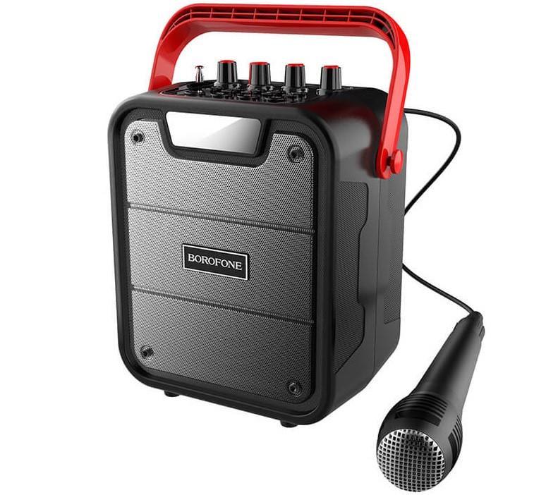 Портативная Bluetooth колонка караоке Borofone BP7 с микрофоном 4800 mAh Черный (0caa4c88)