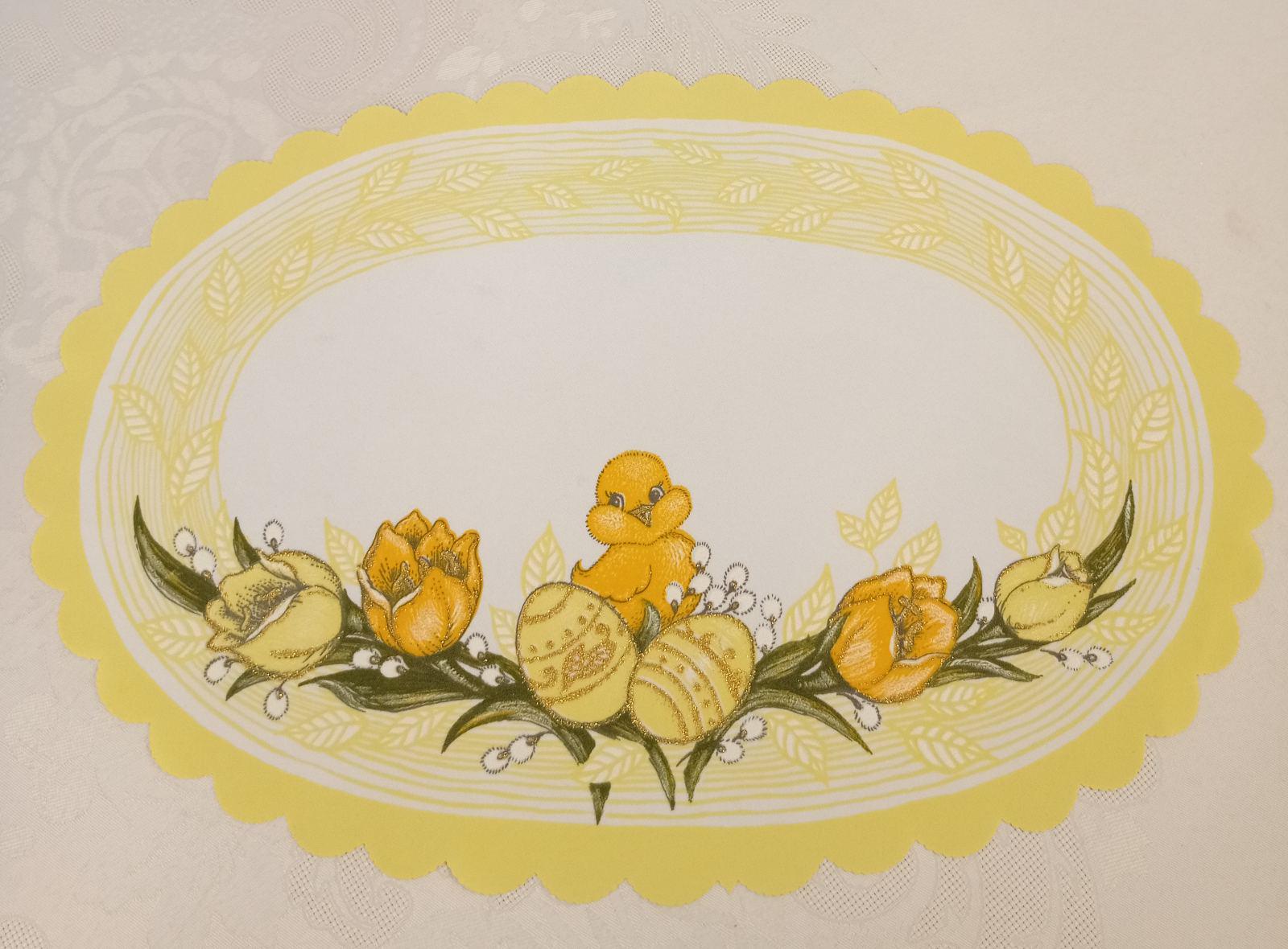 Салфетка пасхальная Easter Melody 30x45 см Yellow (CN14643)