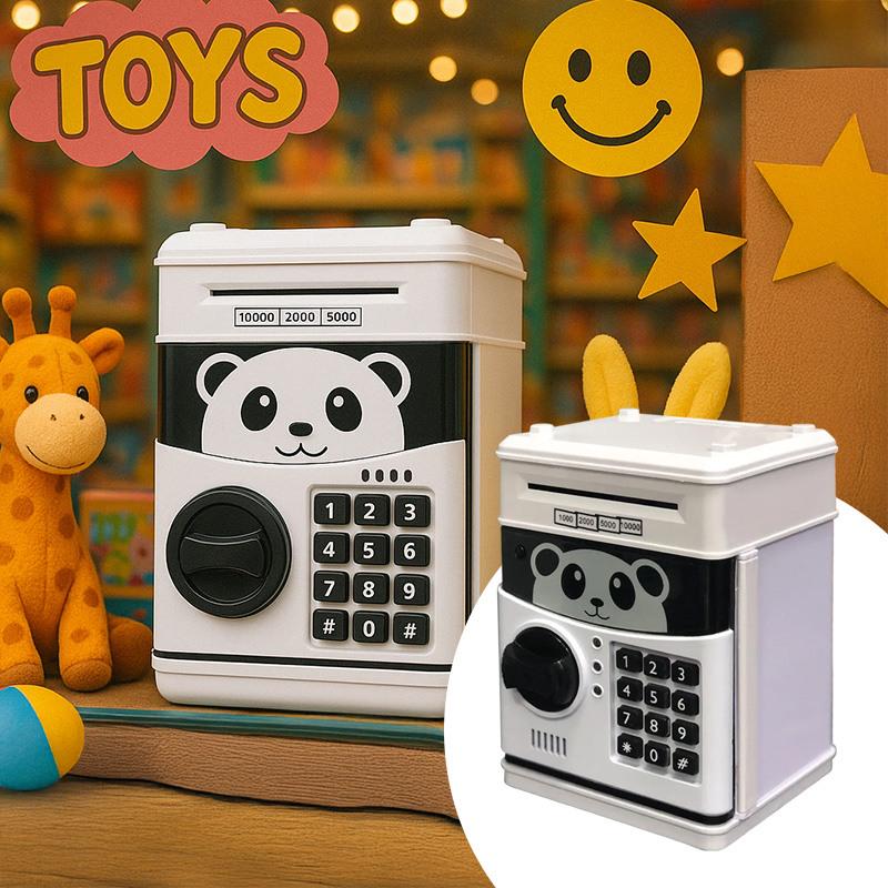 Скарбничка сейф Panda дитяча з кодовим замком та музикою White - фото 8 Скарбничка сейф Panda дитяча з кодовим замком та музикою White - фото 8