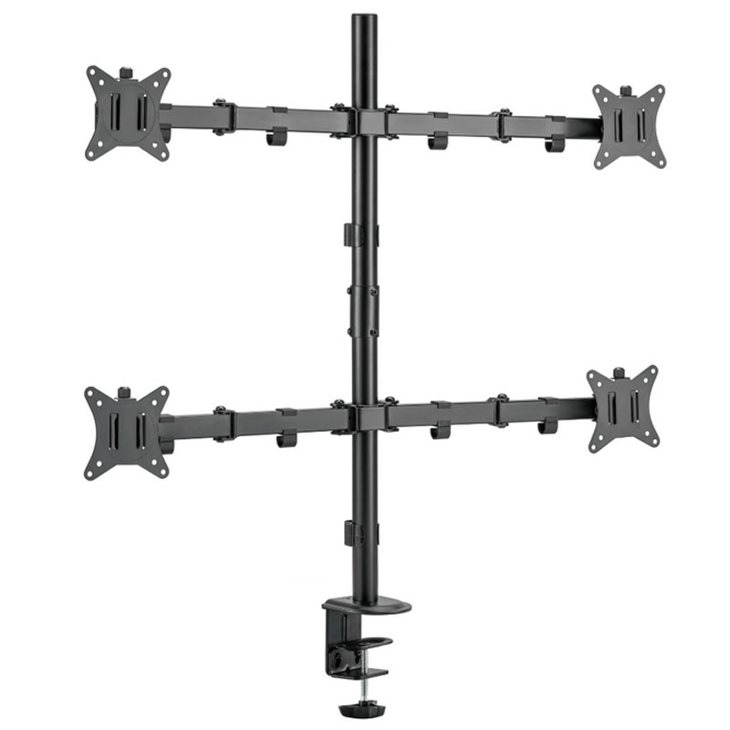 Кронштейн для монитора Brateck LDT66-C048 на 4 монитора 17-32" Черный (22631569) - фото 8