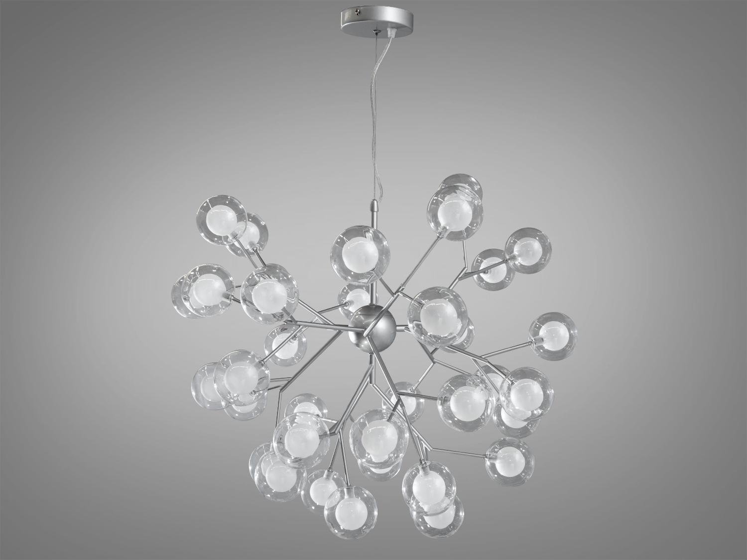 Люстра подвесная Светлячок 36 ламп Хром сатин (887-36B SL) - фото 2